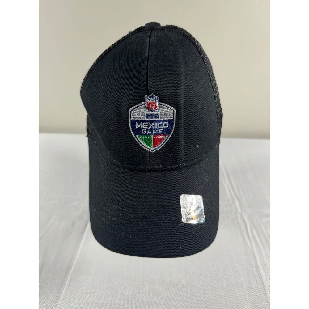 NFL 2016 Mexico Game New Era 39THIRTY Trucker Hat Black Mesh Stretch Fit M/L